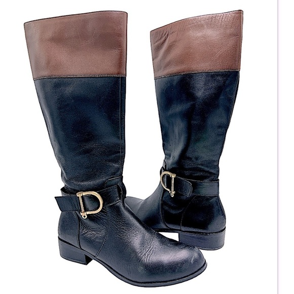 Lands End black brown riding boots size 7.5 - Picture 1 of 8